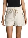 Vince Drawstring Utility Shorts In Bleached