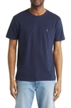 Allsaints Brace Tonic Crewneck T-shirt In Mercury Blue