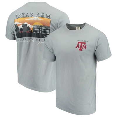 Image One Men's Grey Texas A&m Aggies Comfort Colours Campus Scenery T-shirt