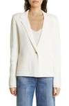 L Agence Lacey Knit Blazer In Ivory