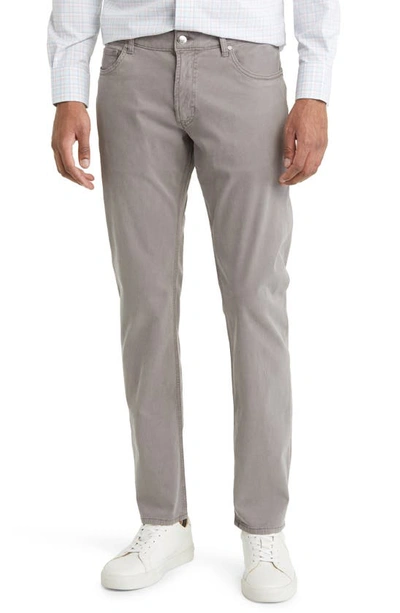 Peter Millar Crown Crafted Wayfare Five Pocket Pants In Light Grey