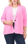 Cece One-button Blazer In Bright Peony