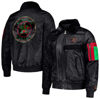 Starter X Ty Mopkins Black Houston Astros Black History Month Satin Full-zip Jacket In Black