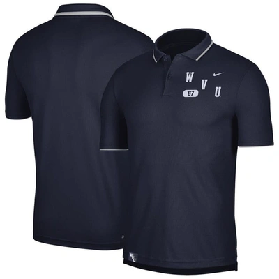 Nike Navy West Virginia Mountaineers Wordmark Performance Polo