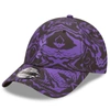 New Era Men's  Black, Purple Tottenham Hotspur Allover Print 9forty Adjustable Hat In Black