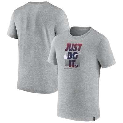Nike Gray Paris Saint-germain Just Do It T-shirt In Grey