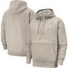 Nike Cream Virginia Cavaliers Club Half-zip Hoodie In Cream