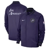 NIKE NIKE GRAY/WHITE LOS ANGELES LAKERS 2022/23 CITY EDITION SHOWTIME THERMAFLEX FULL-ZIP JACKET