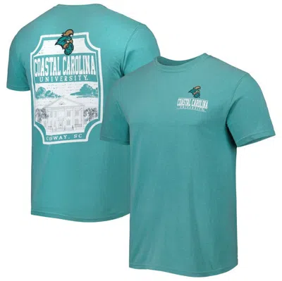 Image One Teal Coastal Carolina Chanticleers Logo Campus Icon T-shirt