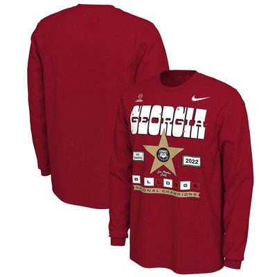 Nike Red Georgia Bulldogs College Football Playoff 2022 National Champions Celebration Long Sleeve T