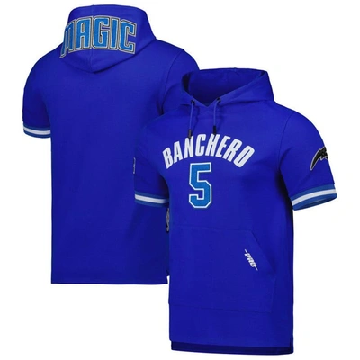 Pro Standard Men's  Paolo Banchero Royal Orlando Magic Name And Number Short Sleeve Pullover Hoodie