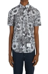 Thom Browne Hemd Mit Blumen-print In Grey