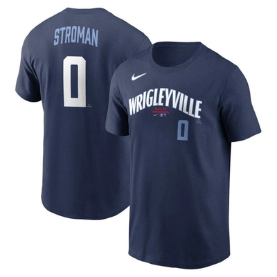 Nike Men's  Marcus Stroman Navy Chicago Cubs City Connect Name And Number T-shirt