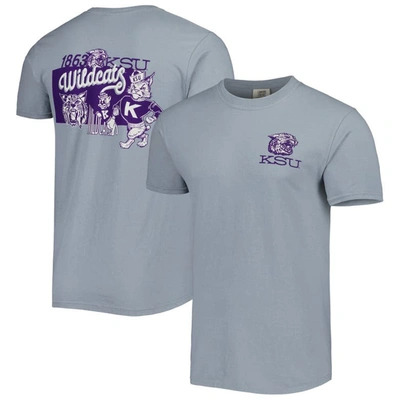 Image One Graphite Kansas State Wildcats Vault State Comfort T-shirt