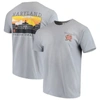 IMAGE ONE GRAY MARYLAND TERRAPINS TEAM COMFORT COLORS CAMPUS SCENERY T-SHIRT