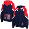 Starter Women's  Navy, Red Boston Red Sox Hail Mary Full-zip Hoodie In Navy