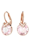 Swarovski Bella V Crystal Drop Earrings In Gold Tone In Pink
