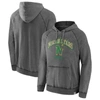 Fanatics Branded Gray Minnesota North Stars Heritage Broken Ice Washed Raglan Pullover Hoodie In Gray