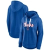 FANATICS FANATICS BRANDED HEATHER ROYAL CHICAGO CUBS SET TO FLY PULLOVER HOODIE