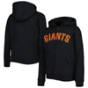 OUTERSTUFF OUTERSTUFF YOUTH BLACK SAN FRANCISCO GIANTS WORDMARK FULL-ZIP FLEECE HOODIE