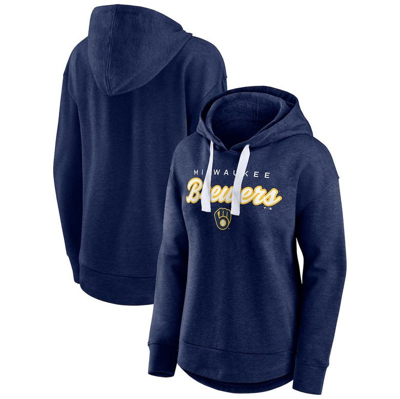 Fanatics Branded Heathered Navy Milwaukee Brewers Set To Fly Pullover Hoodie