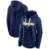 Fanatics Branded Heathered Navy Milwaukee Brewers Set To Fly Pullover Hoodie In Heather Navy