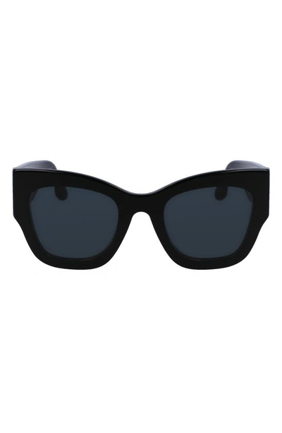 Victoria Beckham 51mm Butterfly Sunglasses In Black