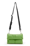 Allsaints Womens Green Ezra Leather Cross-body Bag In Green