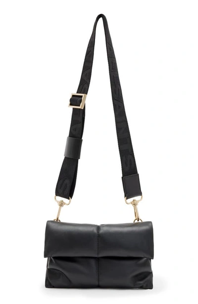 ALLSAINTS EZRA LOGO STRAP LEATHER CROSSBODY BAG