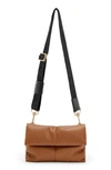 Allsaints Womens Sepia Brown Ezra Leather Cross-body Bag In Sepia Brown