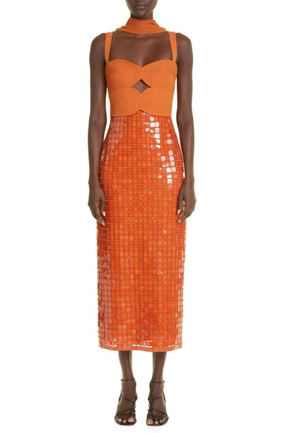johanna ortiz sequin dress Johanna Ortiz Chemical Attraction Sequined Feather-Trim Mini Dress