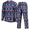 Concepts Sport Men's  Navy Gonzaga Bulldogs Swivel Long Sleeve T-shirt And Pants Sleep Set In Navy