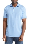 Peter Millar Drum Stripe Performance Polo In Maritime/ Cottage Blue