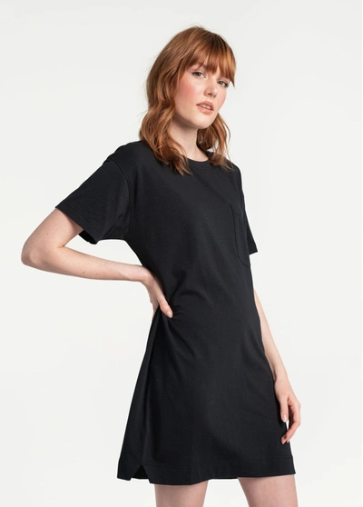 Lole Effortless Cotton Dress In Black Beauty