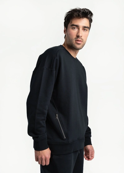 Lole Essential Organic Pullover In Black Beauty