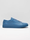 Frank + Oak Park Leather Low-Top Sneakers in Blue,82958