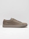 Frank + Oak Park Leather Low-Top Sneakers in Grey,82910