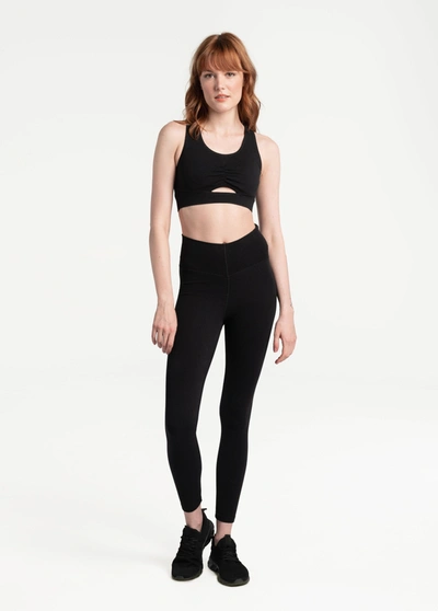 Lole Organic Cotton Ankle Leggings In Black Beauty