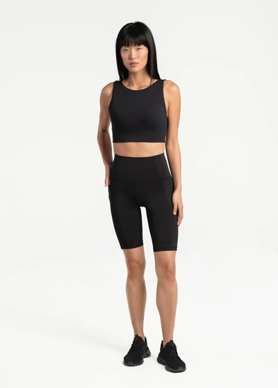 Lole Step Up Biker Shorts In Black Beauty