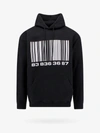 Vtmnts Contrasting Prints Oversized Hooded Sweatshirt In Black