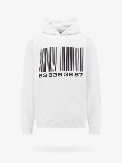 Vtmnts Big Barcode Hoodie In White