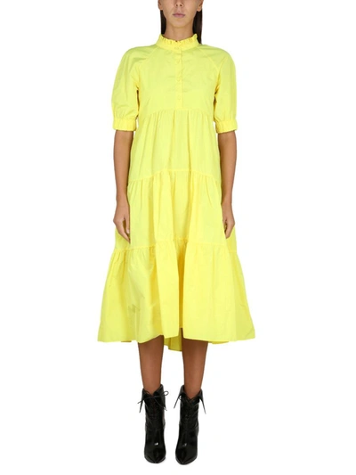 Philosophy Di Lorenzo Serafini Midi Dress In Yellow