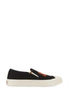 Kenzo Embroidered-logo Slip-on Sneakers In Black