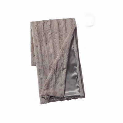 Faux Addict Luxury Faux Fur Oversized Throw In Silver