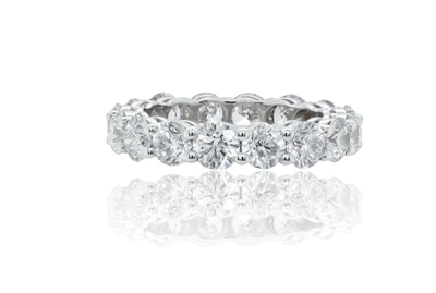 Diana M. 18k White Gold 3.75cts Diamond Ring In Silver