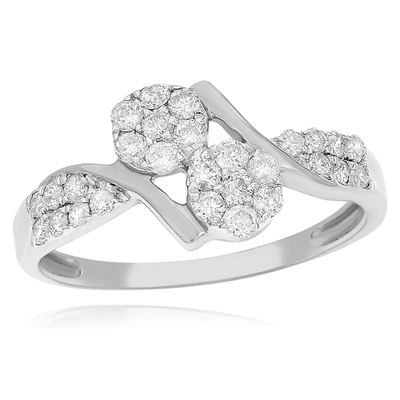 Diana M. Diamond Ring In Silver