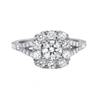 Diana M. 14k White Gold 1.50cts Diamond Ring In Silver