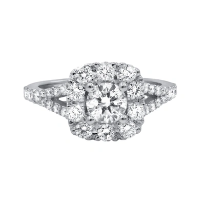 Diana M. 14k White Gold 1.50cts Diamond Ring In Silver