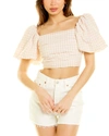 Daisy Lane Puff Sleeve Top In Beige
