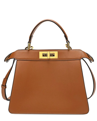 Tiffany & Fred Smooth Nappa Leather Satchel In Brown
